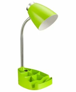 Best deal 🌟 Alltherages Limelights Gooseneck Organizer Desk Lamp, Ipad Tablet Stand Book Holder, Green 👍