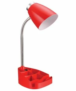 Best deal 💯 All The Rages Inc. Limelights Gooseneck Organizer Desk Lamp With Red Finish LD1002-RED 👏