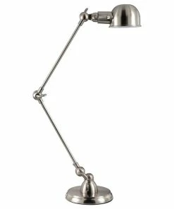 Brand new ⌛ American Home Classic Molly 1-Light Handmade Metal Table Lamp In Brushed Silver ⌛