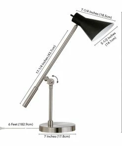 Coupon 🥰 Henn&Hart 7" Brushed Nickel Finish Metal Table Lamp 🌟 -Adesso Sales Store 07f112e601ae195d 2445 w800 h800 b1 p0