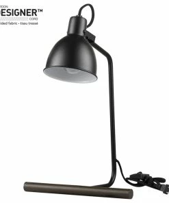 Cheap 😍 Globe Electric Cole 18" Matte Black Desk Lamp With Faux Wood Accent And LED Bulb Included ⌛ -Adesso Sales Store 11f1ba83026abc77 0469 w800 h800 b1 p0