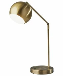 Coupon ๐ Adesso Ashbury 1 Light Desk Lamp, Antique Brass ๐ฅ