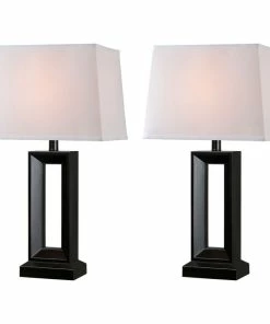 Top 10 โ๏ธ Kenroyhome.com Katherine 2-Pack Table Lamp, Black, Casual, 28" Height, 10" Width ๐
