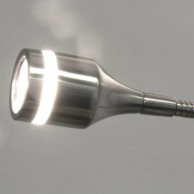 Outlet ๐คฉ HomeRoots 11"x5-17"x11-18" Brushed Steel Metal LED Desk Lamp ๐ 4 Outlet ๐คฉ HomeRoots 11"x5-17"x11-18" Brushed Steel Metal LED Desk Lamp ๐ - Image 2