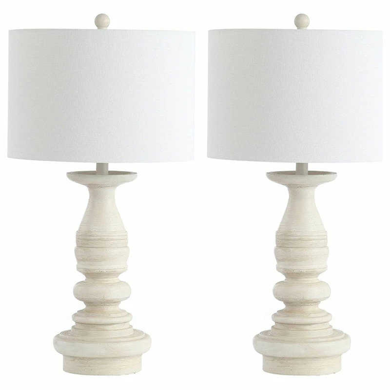 Coupon ๐ EFurnish Set Of 2 Table Lamp, Curved Body With White Cotton Shade, White Wash ๐ฅฐ 3 Coupon ๐ EFurnish Set Of 2 Table Lamp, Curved Body With White Cotton Shade, White Wash ๐ฅฐ