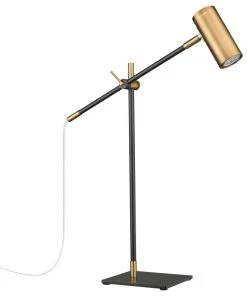 Coupon 😀 Z-LITE 814TL-MB-OBR 1 Light Table Lamp, Matte Black, Olde Brass 🔔 -Adesso Sales Store 20310b9b01f9ae75 2509 w800 h800 b1 p0
