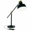 Wholesale ⭐ HomeRoots Matte Black And Antiqued Brass LED Adjustable Desk Lamp 🥰