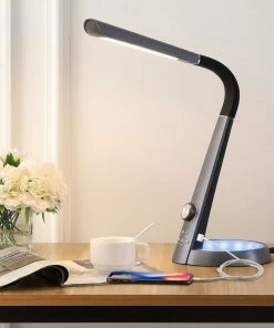 Budget 🎉 JONATHAN Y Milton 19" Aluminum Adjustable Head Dimmable USB Charging LED Task Lamp, Black 👍 -Adesso Sales Store 32f1b634000f2209 4926 w800 h800 b0 p0