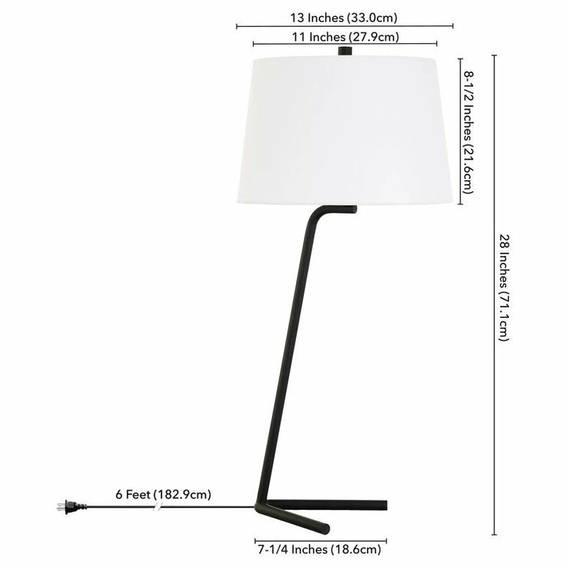 Wholesale ๐งจ Henn&Hart 13" Blackened Bronze Metal/Fabric Table Lamp ๐ 5 Wholesale ๐งจ Henn&Hart 13" Blackened Bronze Metal/Fabric Table Lamp ๐ - Image 3
