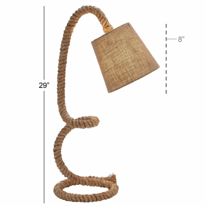 New ๐ Brimfield & May Brown Rope And Metal Rustic Desk Lamp, 32" X 11" X 14" 67701 ๐ฅ 4 New ๐ Brimfield & May Brown Rope And Metal Rustic Desk Lamp, 32" X 11" X 14" 67701 ๐ฅ - Image 2