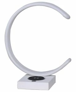 Best reviews of ✨ Benjara Metal C Shaped Table Lamp With Usb Plugin, White 😍