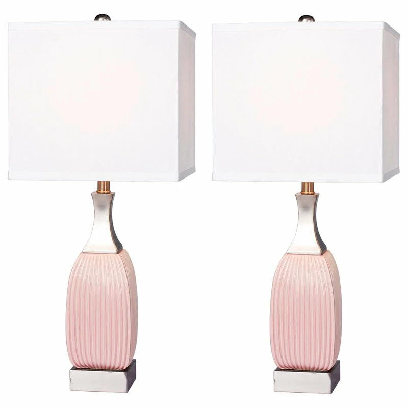 Best Pirce π― Fangio Lighting Ribbed Blush Ceramic/Nickel Metal Table, Lamp, 26.5" β€οΈ 3 Best Pirce π― Fangio Lighting Ribbed Blush Ceramic/Nickel Metal Table, Lamp, 26.5" β€οΈ