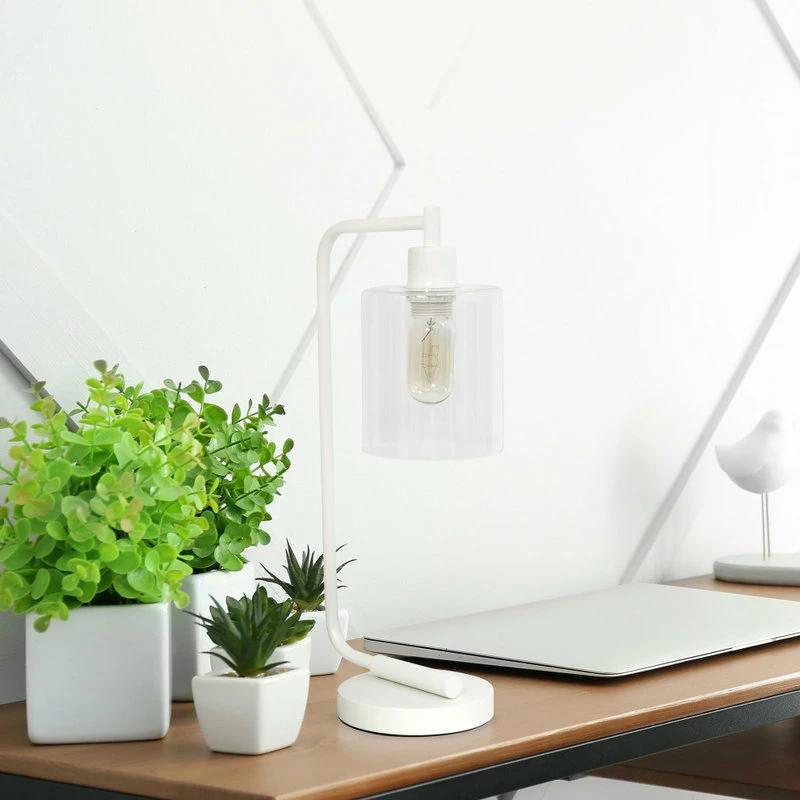 Budget ๐ All The Rages Inc. Lalia Home Modern Iron Desk Lamp With Glass Shade, White โค๏ธ 7 Budget ๐ All The Rages Inc. Lalia Home Modern Iron Desk Lamp With Glass Shade, White โค๏ธ - Image 5