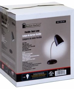 Buy 🔥 Boston Harbor TL-TB-170-BK3L Flexible Desk Table Lamp, 16-1/2", Black ❤️