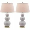 Buy ⭐ Safavieh Three Gourd Table Lamp (Set Of 2) - White 😍 -Adesso Sales Store 5c01f14309f3e9d2 7831 w800 h800 b1 p0
