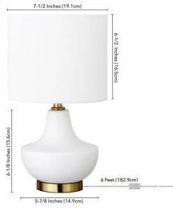Buy 🎁 Hudson&Canal Calvin 13.5 Tall Mini Lamp With Fabric Shade In Matte White/White 🔥 -Adesso Sales Store 6211a4fb03a58f51 2489 w800 h800 b1 p0