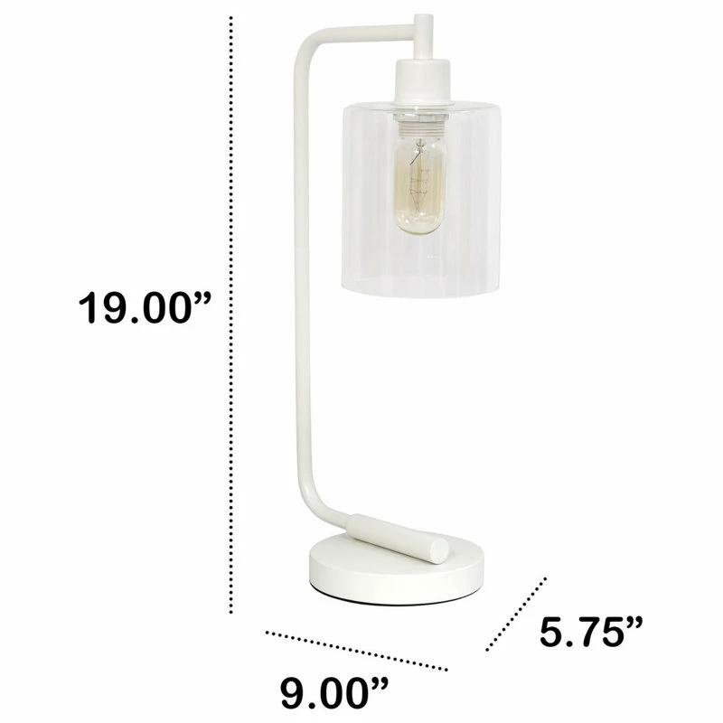 Budget ๐ All The Rages Inc. Lalia Home Modern Iron Desk Lamp With Glass Shade, White โค๏ธ 5 Budget ๐ All The Rages Inc. Lalia Home Modern Iron Desk Lamp With Glass Shade, White โค๏ธ - Image 3