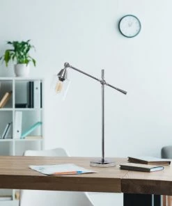 Best Pirce 😍 All The Rages Inc. Elegant Designs Living Room And Office Tilting Arm Desk Lamp, Chrome 🛒 -Adesso Sales Store 6891c91302b05a46 0720 w800 h800 b0 p0