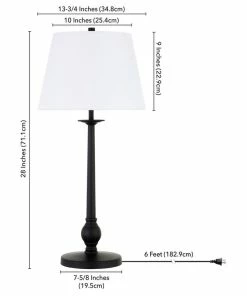 Buy 🤩 Hudson&Canal Wilmer 28 Tall Table Lamp With Fabric Shade In Blackened Bronze/White 🤩 -Adesso Sales Store 7251d0f003bd6d85 6288 w800 h800 b1 p0