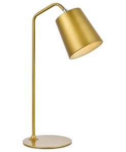 Coupon 👏 Elegant Furniture & Lighting Leroy 1 Light Brass Table Lamp 🛒