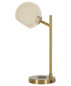 Best reviews of 🔔 Ashley Furniture Industries Abanson Contemporary Amber/Gold Finish Metal Desk Lamp 🌟