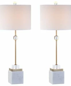 Best Pirce ๐คฉ JONATHAN Y Lighting JYL5008A-SET2 Dawson 1 Light 30" Tall LED - Brass โ