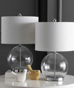 New 🥰 Safavieh Lonni Table Lamp (Set Of 2) - Clear, Chrome 🌟