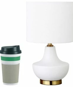 Buy 🎁 Hudson&Canal Calvin 13.5 Tall Mini Lamp With Fabric Shade In Matte White/White 🔥 -Adesso Sales Store 7771481403a58f4f 2489 w800 h800 b1 p0
