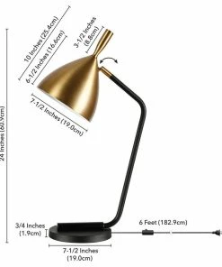 Brand new ⭐ Hudson&Canal Yossi 23.62 Tall Table Lamp With Metal Shade In Blackened Bronze/Blackened... 👏 -Adesso Sales Store 814102d5038f47bc 7686 w800 h800 b1 p0