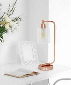 Best Sale 🎁 Lalia Home Modern Iron Desk Lamp With Glass Shade, Rose Gold 🧨 -Adesso Sales Store 82a147a9017a8714 6084 w800 h800 b0 p0