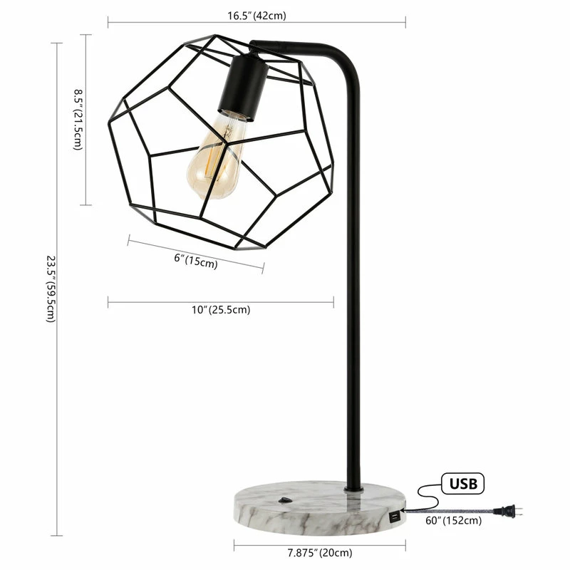 Outlet ๐ JONATHAN Y Penta 23.5" Head-Adjustable Iron LED Task Lamp With USB Charging Port, Black ๐งจ 10 Outlet ๐ JONATHAN Y Penta 23.5" Head-Adjustable Iron LED Task Lamp With USB Charging Port, Black ๐งจ - Image 8