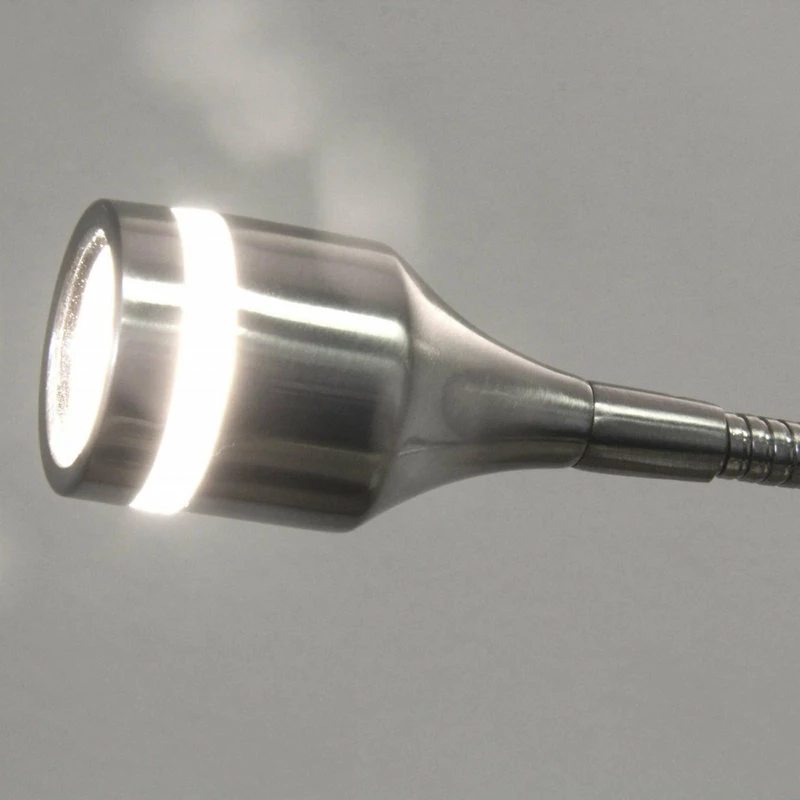 Outlet 😀 HomeRoots 9"x4-13"x9.5-14.5" Brushed Steel Metal LED Clip Lamp 🔔 4 Outlet 😀 HomeRoots 9"x4-13"x9.5-14.5" Brushed Steel Metal LED Clip Lamp 🔔 - Image 2