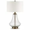 Wholesale 🌟 Hudson & Canal Lagos Table Lamp, Brushed Brass And Seeded Glass With Flax Shad 🔥