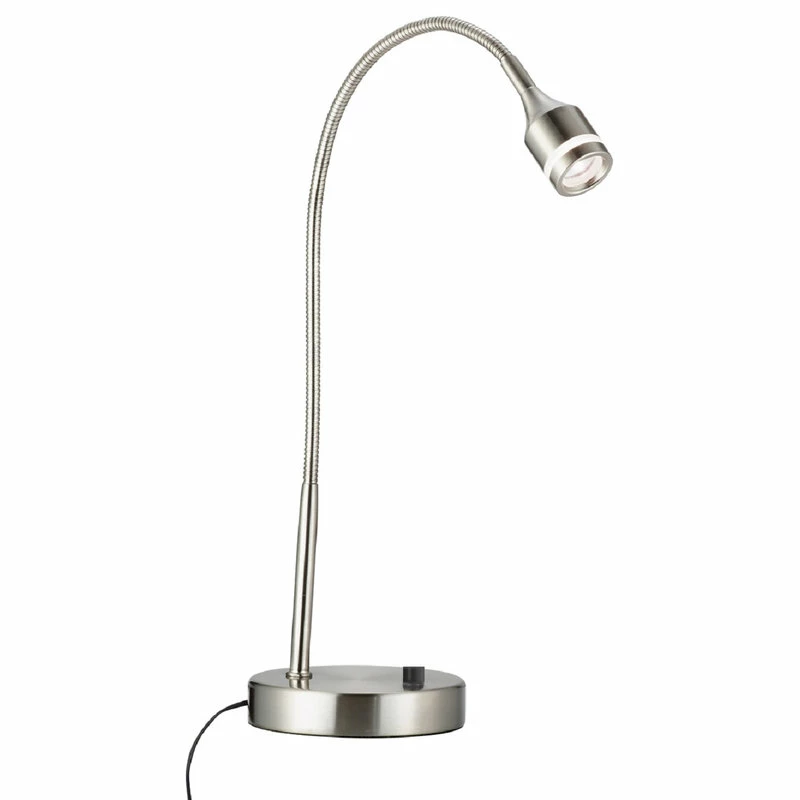 Outlet ๐คฉ HomeRoots 11"x5-17"x11-18" Brushed Steel Metal LED Desk Lamp ๐ 3 Outlet ๐คฉ HomeRoots 11"x5-17"x11-18" Brushed Steel Metal LED Desk Lamp ๐