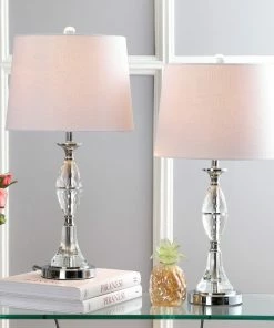 Flash Sale 🧨 JONATHAN Y Reid 25.5" Crystal Table Lamp, Chrome, Set Of 2 👍 -Adesso Sales Store 93b14a510f763127 9073 w800 h800 b0 p0