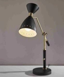 Best deal ⌛ HomeRoots 8"x36.5"x31.75" Black Metal Adjustable Desk Lamp 😍 -Adesso Sales Store 9451180b0ec40aa4 7331 w800 h800 b0 p0