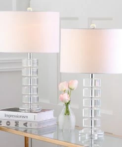 Budget 😉 Safavieh Frances Table Lamp (Set Of 2) - Clear, Off White 🧨 -Adesso Sales Store 9491000f01261fb4 8685 w800 h800 b0 p0