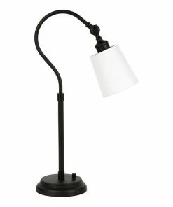 Deals 💯 Pemberly Row 25" Metal Task Table Lamp In Blackened Bronze ✔️