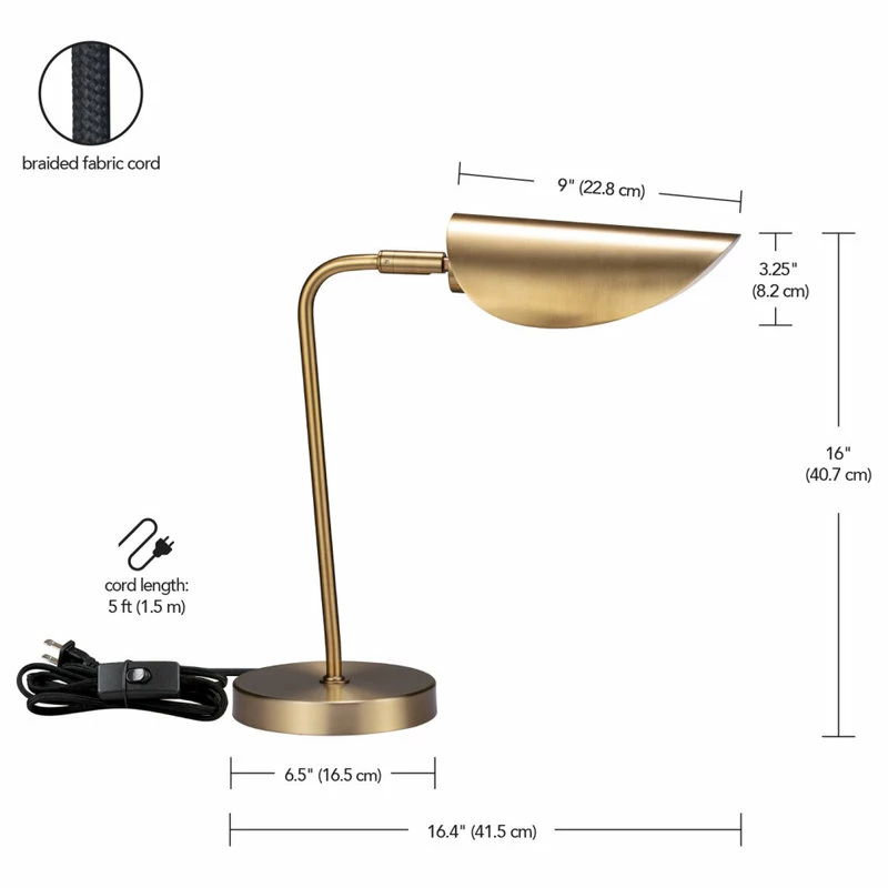 Top 10 ✔️ Globe Electric Novogratz X Globe Damian 16" Matte Brass Desk Lamp With Pivoting Head ❤️ 11 Top 10 ✔️ Globe Electric Novogratz X Globe Damian 16" Matte Brass Desk Lamp With Pivoting Head ❤️ - Image 9