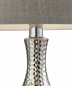 Promo 🌟 Dimond Lighting 22" 🔨 Hammered Chrome Table Lamp, Chrome, Standard 😉 -Adesso Sales Store 97b146f80ed5c156 5707 w800 h800 b0 p0