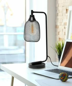 Best deal 🤩 All The Rages Inc. Contemporary Home Office Metal Mesh Wire Shade Desk Lamp In Matte Black Finish 🤩 -Adesso Sales Store 9de158a60fcdd547 9754 w800 h800 b0 p0