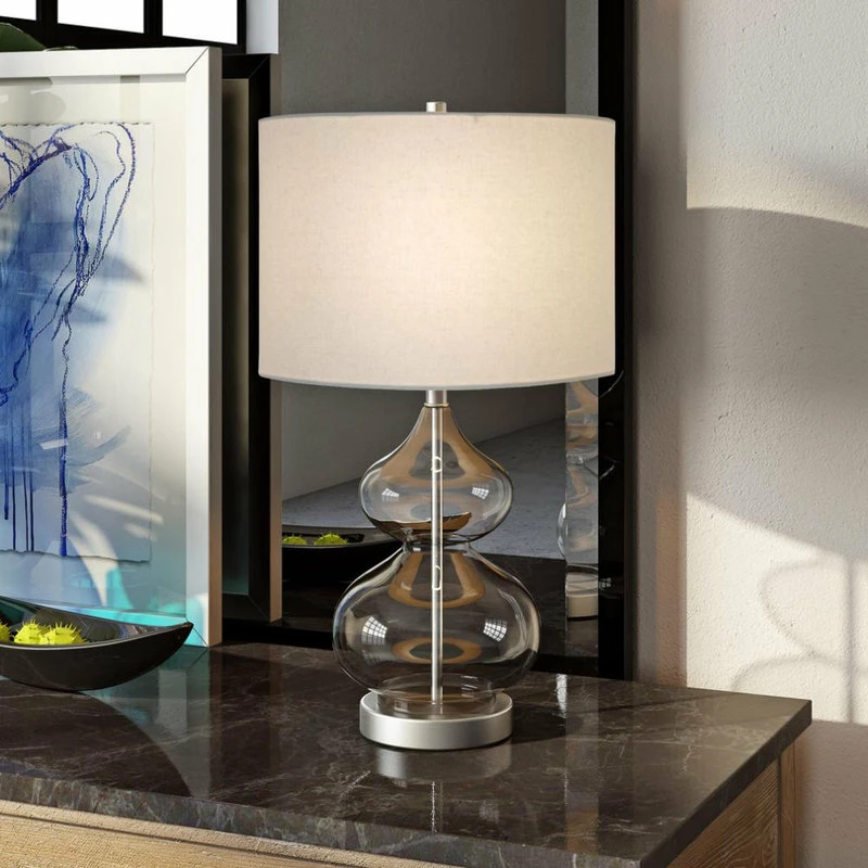 Budget ๐ Hudson & Canal Katrin Table Lamp, Clear Glass โ 4 Budget ๐ Hudson & Canal Katrin Table Lamp, Clear Glass โ - Image 2
