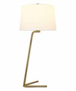 Outlet 🌟 Henn&Hart 13" Brushed Brass Finish Metal/Fabric Table Lamp 🎁 -Adesso Sales Store a641e89b00e13d45 2444 w800 h800 b1 p0