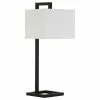 Flash Sale 🎉 Hudson&Canal Grayson 26 Tall Table Lamp With Fabric Shade In Blackened Bronze/White 🎉