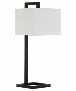 Flash Sale 🎉 Hudson&Canal Grayson 26 Tall Table Lamp With Fabric Shade In Blackened Bronze/White 🎉
