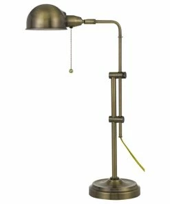 Best deal ๐ฅฐ Benjara Adjustable Height Metal Desk Lamp With Dome Shade, Brass ๐