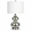 Flash Sale 🎁 Hudson&Canal Katrin 23.5 Tall Table Lamp With Fabric Shade In Mercury Glass/Satin... 🎁