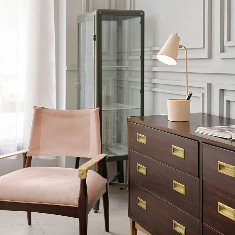 New ๐ Globe Electric Taylor 18" Matte Pink Organizer Desk Lamp With Brass Pivot Joint ๐ 5 New ๐ Globe Electric Taylor 18" Matte Pink Organizer Desk Lamp With Brass Pivot Joint ๐ - Image 3