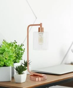 Best Sale 🎁 Lalia Home Modern Iron Desk Lamp With Glass Shade, Rose Gold 🧨 -Adesso Sales Store af015b79017a8715 6084 w800 h800 b0 p0