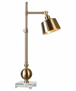 Cheap 🧨 Uttermost Laton Brushed Brass Task Lamp By Designer David Frisch 👏